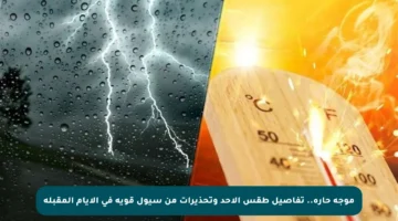 موجة حارة.. تفاصيل طقس الأحد وتحذيرات من سيول قوية في الأيام المقبلة